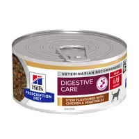 HILL'S Prescription Diet i/d Digestive Care Stress, Pui cu Legume, dietă veterinară câini, conservă hrană umedă, sistem digestiv, (în sos), 156g
