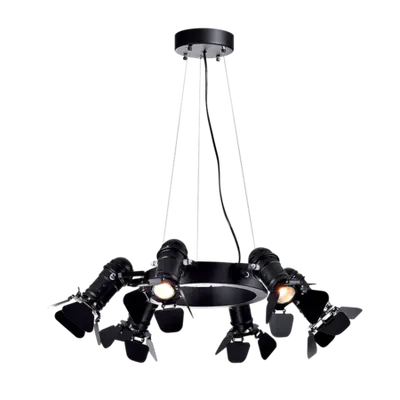 Candelabru Cinema 6xe27 Negru D630mm