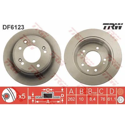 Disc frana TRW DF6123