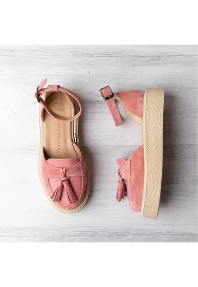 Pantofi din piele Augustino - Roz pastel