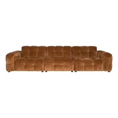 Canapea modulară maro cu tapițerie din catifea 364 cm Hackman – Dutchbone