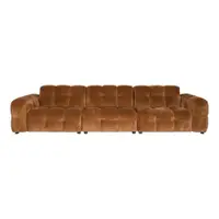 Canapea modulară maro cu tapițerie din catifea 364 cm Hackman – Dutchbone