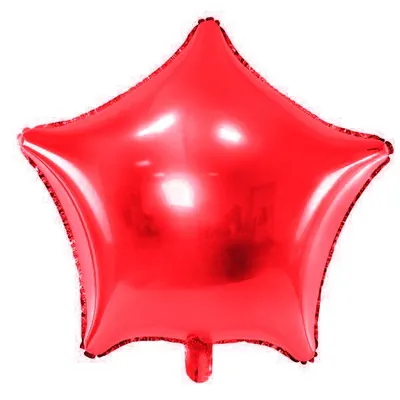 Balon party, model stea, culoarea roșu, 48 cm