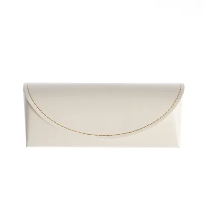 Etui pentru ochelari alb cu design minimalist