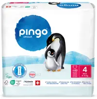 Scutece bebelusi Pingo Ultrasoft - Maxi, mărimea 4, 8-14 kg, 40 buc.