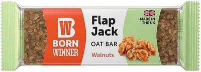 Flap Jack Oat Bar, nucă, 90 g, Born Winner