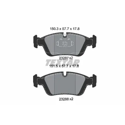 Set placute frana, frana disc TEXTAR 2328702