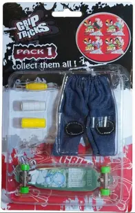 Set jucarii pentru degete Grip&Trick - Long Board, turcoaz