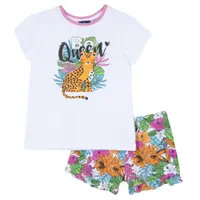 Costum copii Chicco, tricou si pantaloni, Alb, 73797-64MC