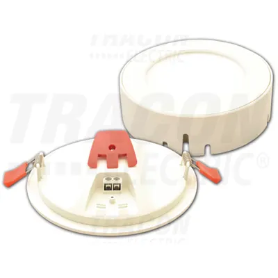 Corp de ilum.cu LED , rotund,montaj aparent sau incastrat LEDDLU12WW 220-240 VAC; 12 W; 800 lm; D167×35mm, 2700K; IP40, EEI=A