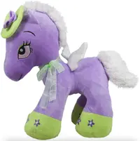 Jucărie de pluș Amek Toys - Pony, mov, 44 cm