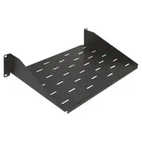 19'' Fixed Shelf - Depth 360mm - 2u - Black