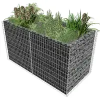 Gossi strat inaltat gabion, argintiu, 180 x 90 x 100 cm, otel