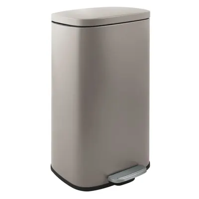 Coș de gunoi taupe cu pedală din oțel 50 l Akira – Spirella