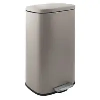 Coș de gunoi taupe cu pedală din oțel 50 l Akira – Spirella