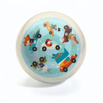 Minge din material plastic 22 cm Djeco, Traffic ball