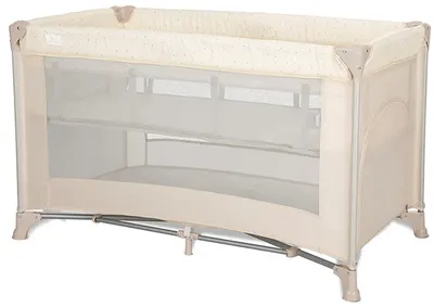 Pătuț pentru bebeluși cu 2 niveluri Lorelli - Torino, Beige