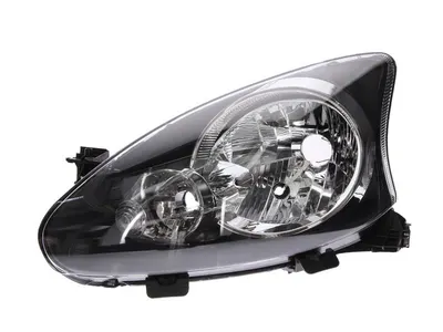 Far stanga potrivit TOYOTA AYGO 2008-2012 - (H4, electric, fundal negru/insertii crom)
