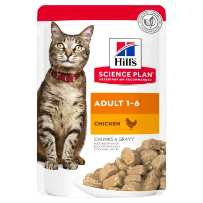 Hrana umeda pentru pisici Hill s Adult cu pui 85 gr