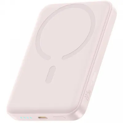 Baterie Externa Wireless Baseus EnerFill FM11 Ultra-Mini, 10000mAh, 22.5W, PD + FQI, 1 x QI - 1 x USB-C, Roz E0026601