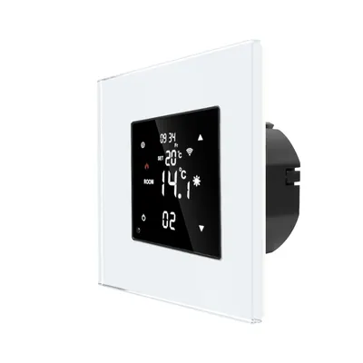 Termostat Wi-Fi pentru incalzirea electrica si pe gaz LUXION cu Rama din Sticla