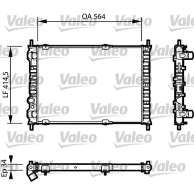 Radiator, racire motor VALEO 732787