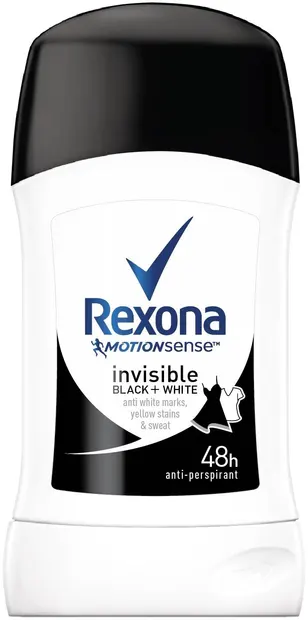 Rexona Stick antiperspirant Invisible Black & White, 50 ml