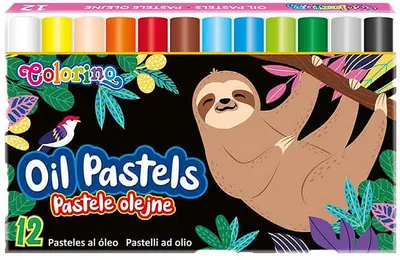 Pasteluri uleioase Colorino Wildkid - 12 culori