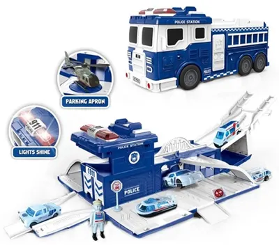 Jucărie pentru copii 2 in 1 Sonne - Camion de politie cu accesorii si transformari