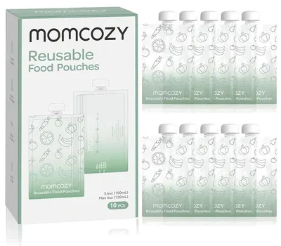 Set de pungi pentru alimente Momcozy – reutilizabile, 10 x 200 ml