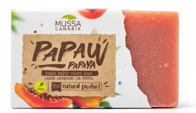 Mussa Canaria Săpun natural artizanal, papaya, 100 g