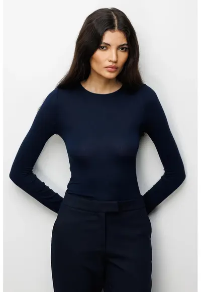 Bluza dama - Poliester - Slim fit - Bleumarin