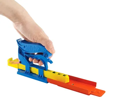 Set de joaca - Hot Wheels - Lansator portabil si masinuta - Albastru