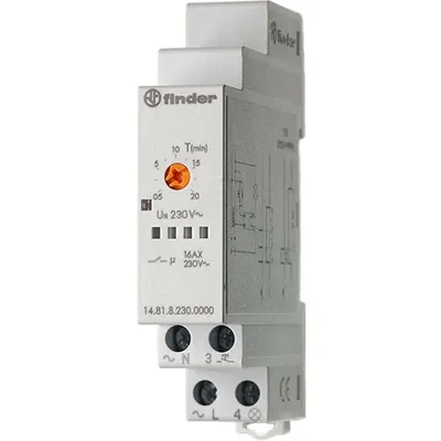 Automat de scara electronic - 1 contact, 16 A, Standard, 230 V, C.A. (50/60Hz), mono-funcțiune, toate terminalele pe aceeași parte