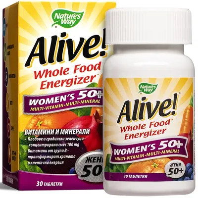 Alive Women's 50+ Multivitamine, 30 tablete, Nature's Way