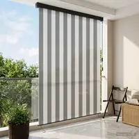 vidaXL Rulou textil Antracit și Alb 140 x 250 cm Țesătură și Aluminiu