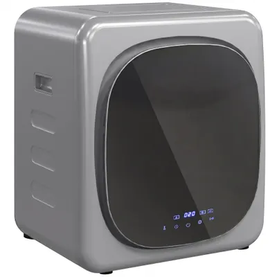 HOMCOM Uscător de Rufe cu Capacitate de 4kg, cu Temporizator, Încărcare Frontală, Argintiu | Aosom Romania