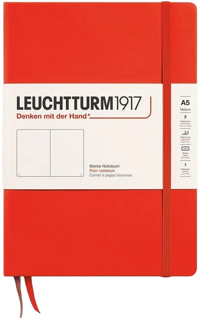 Caiet Leuchtturm1917 New Colours - A5, pagini albe, Lobster, coperte rigide