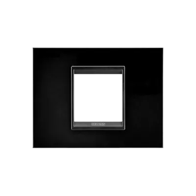 Placa ornament Chorus LUX -Metalizat - 2 module- BLACK - CHORUS