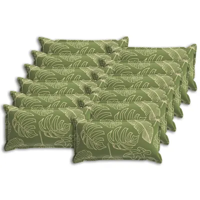 vidaXL Husă pentru pernă 12 buc. HOUTEN Design cu frunze 40 x 80 cm