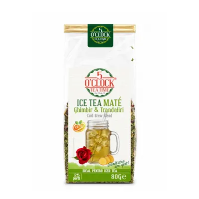 5 O'Clock ICE TEA Mate Ghimbir si Trandafiri 80g