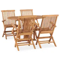 Gossi set mobilier de exterior pliabil, 5 piese, lemn masiv de tec