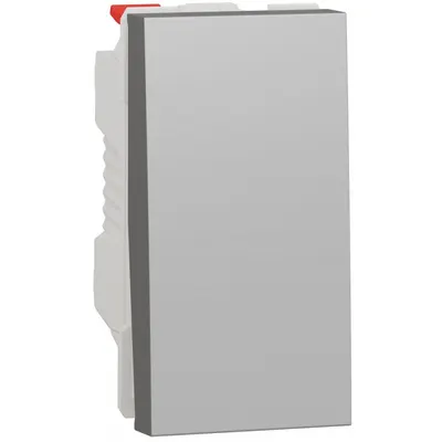 Intrerupator cap scara 10A 1 modul Schneider Noua Unica NU310330, aluminiu