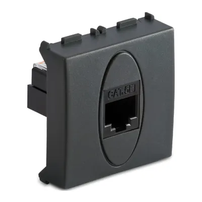 Priza RJ45 Cat.5e UTP neecranata, 2 module, gri
