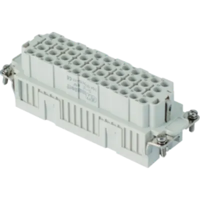 Insert pentru conector Mama - 104X27 - 6P + E 16A 500V / 6kV / 3 - CRIMP CONNECTION - GRI
