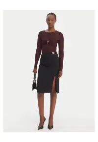 Fusta creion neagra - poliester - fermoar
