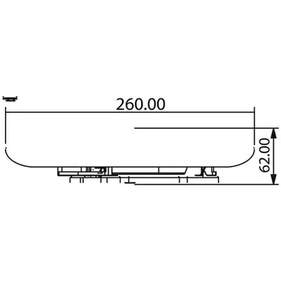 Corp de iluminat pentru tavan JADE 20W 6500K IP44