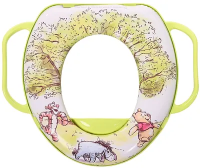 Accesoriu moale pentru vas de toaletă cu mânere Lorelli - Winnie the Pooh, verde