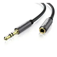 CABLU audio Ugreen, "AV118" stereo 3.5 mm jack (T) la 3.5 mm jack (M), 1 m, conectori auriti, negru 10592
