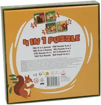 Puzzle 4 in1, 31 piese - Animale de padure